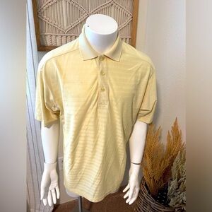Aureus Technicool Light Yellow Men's Large Golf Polo